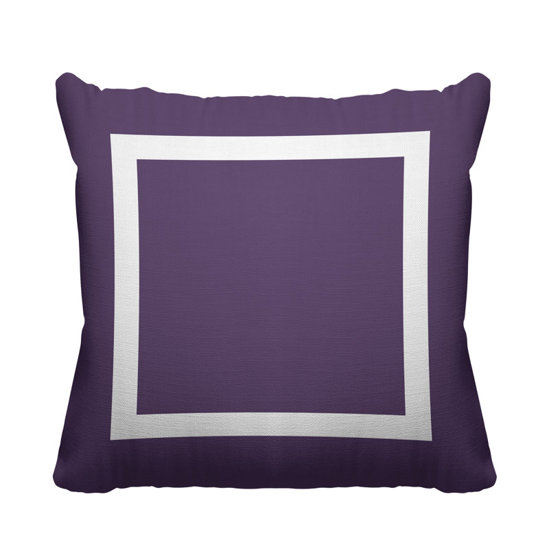 Luella Geometric Outdoor Reversible Throw Pillow, 17W" x 17H", Purple
