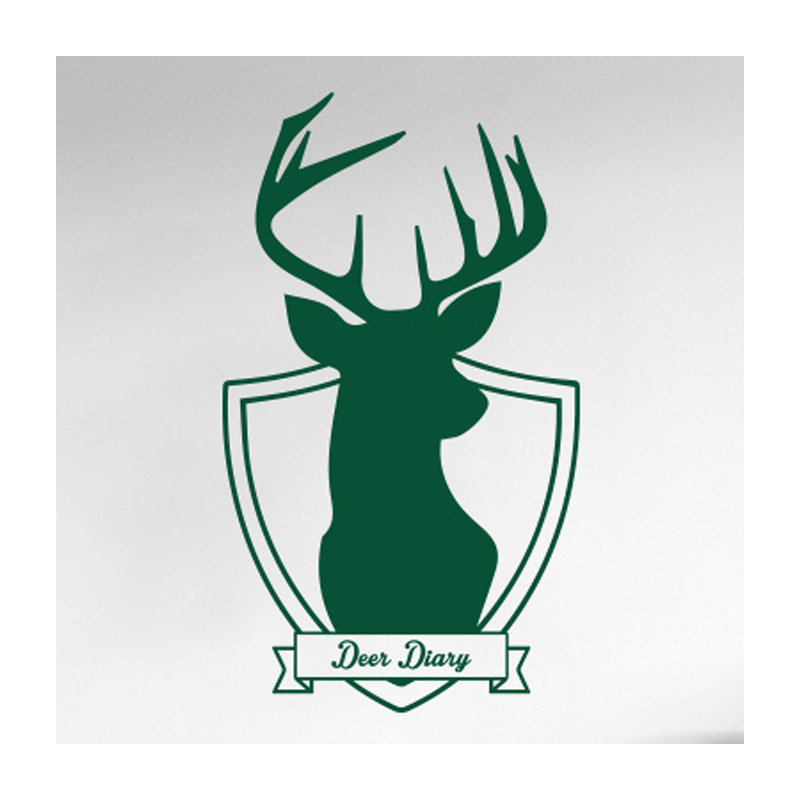Animals Wall Decal, Dark Green, Large