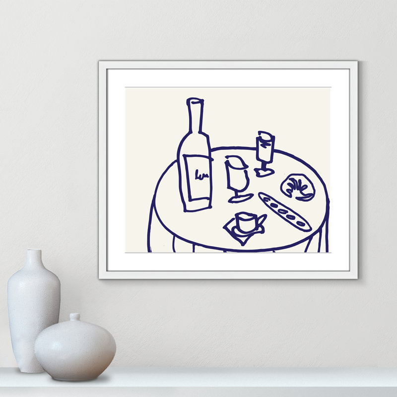 Impression de table par Corinne Rose Design, L 25,5 po x H 21,5 po, Imprimé mat, Noir satiné