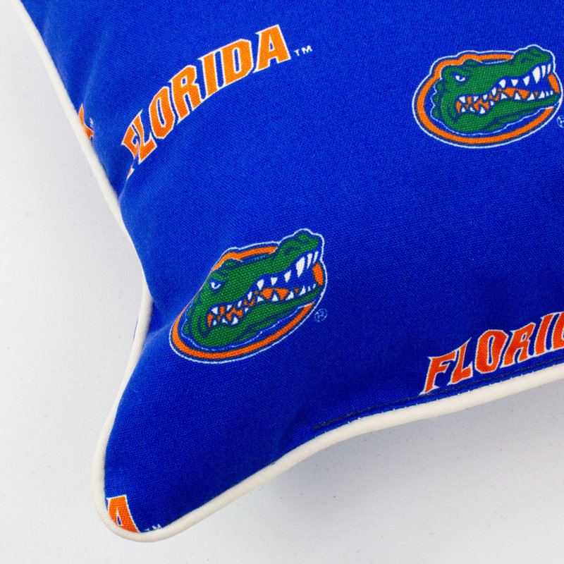 Florida Gators Blue Polyester Indoor/Outdoor Decorative Pillow