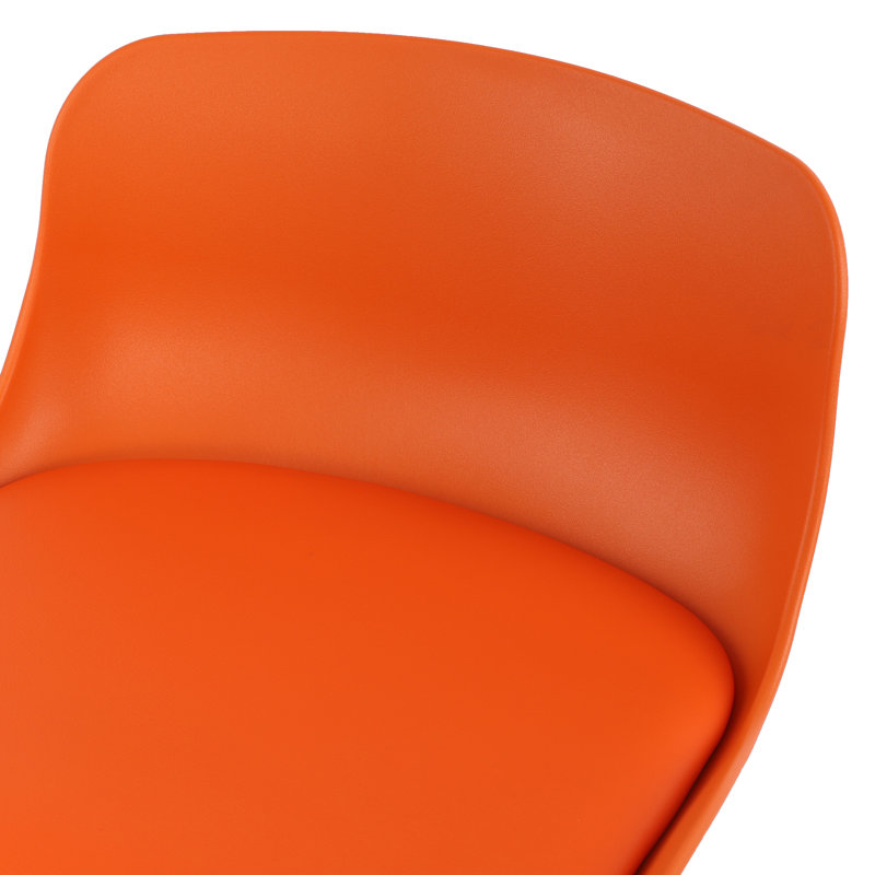 Alabama Swivel Adjustable Height Bar Stool, Orange
