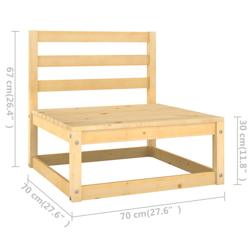 Patio Chair with Cushions, Brown, Gray