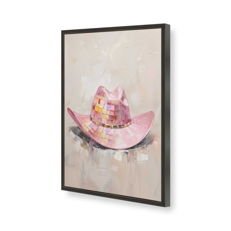 Imprimé Cowboy Essentials en rose II, H 15 po x l 12 po, Noir satiné