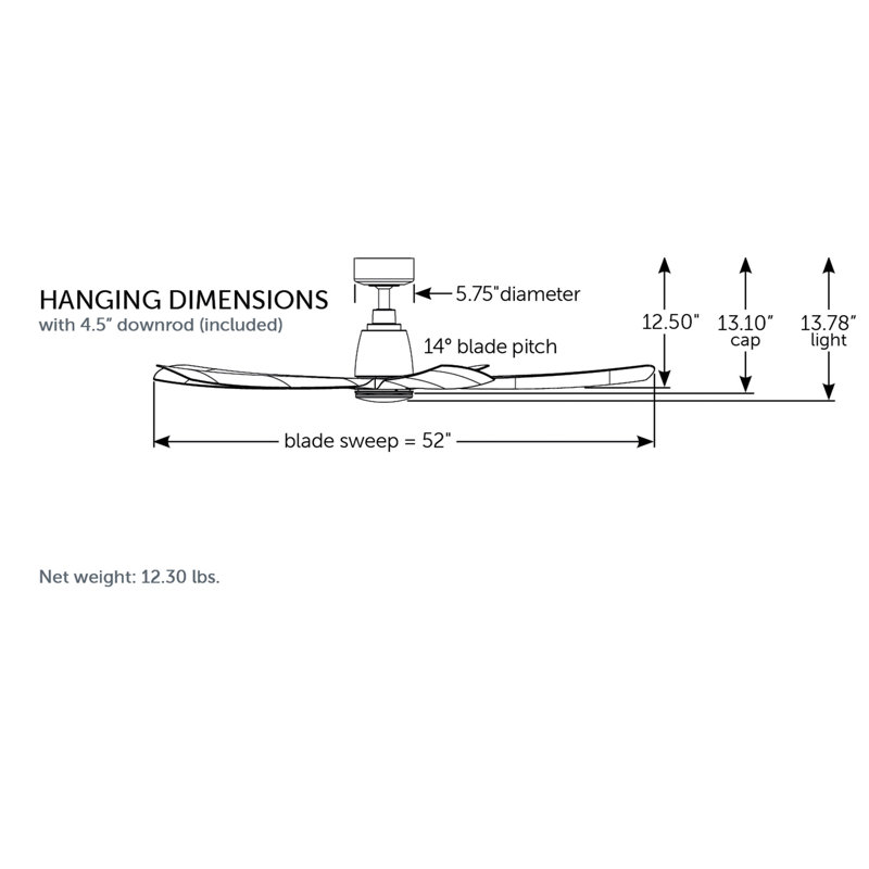 Kute5 52 inch Indoor/Outdoor Smart Ceiling Fan with Remote Control - Dark Bronze with Dark Walnut blades