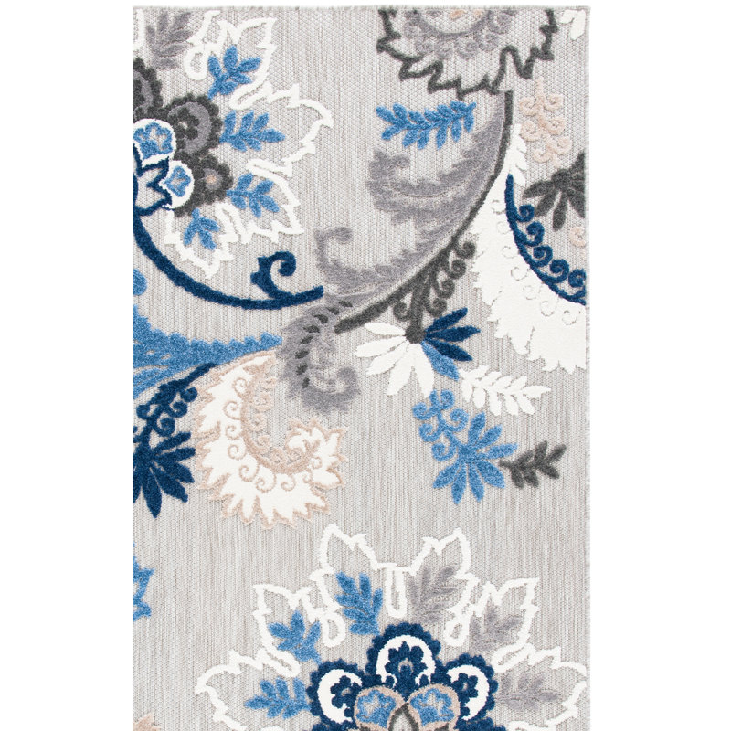 Tapis à motif floral Benning, Rectangle 6 pi 7 po x 9 pi