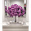 Large Purple English Rose Centerpiece In Tall Silver Vase - Luxury Decor