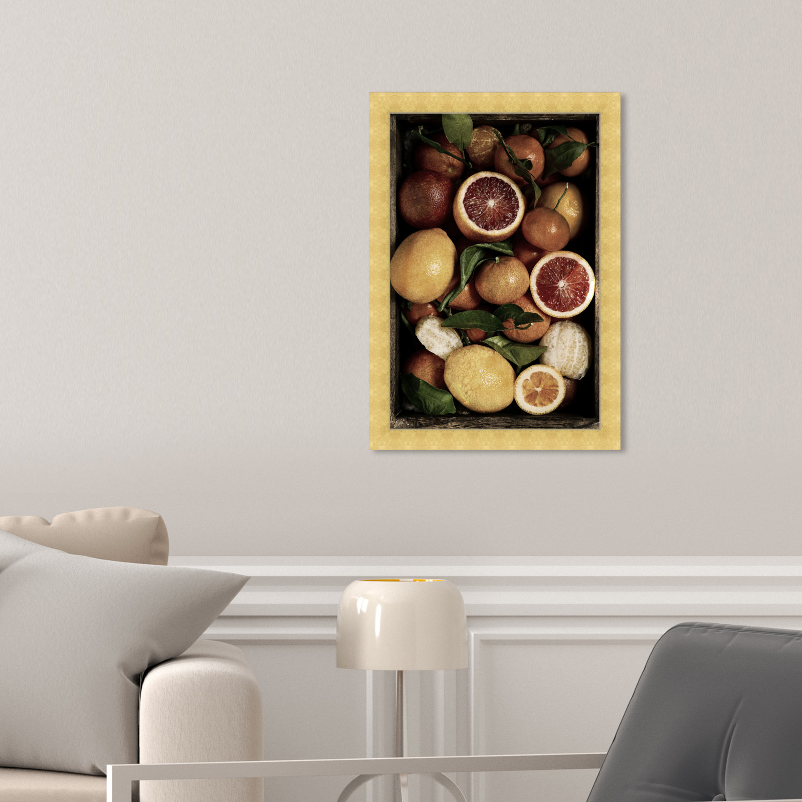 Fruit Still Life Canvas by Oliver Gal, 17" H x 12" W, Gold