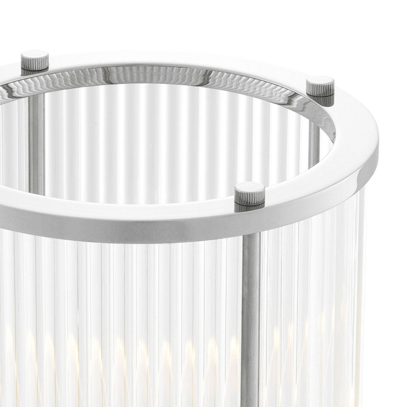 Mayson Hurricane Candle Holder, 10.83" H x 6.5" W x 6.5" D, Clear/Gold