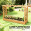 Boîte à fleurs en bois avec treillis et jardin surélevé, pour un jardinage vertical et une intimité accrue