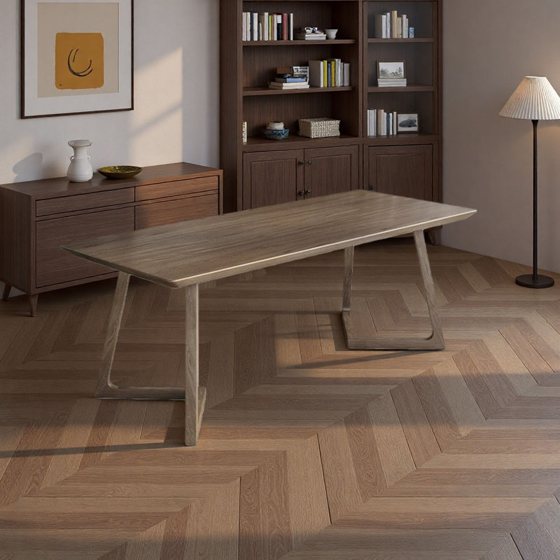 Bureau moderne en bois massif minimaliste, H 29,5 po x l 55,1 po x P 27,6 po