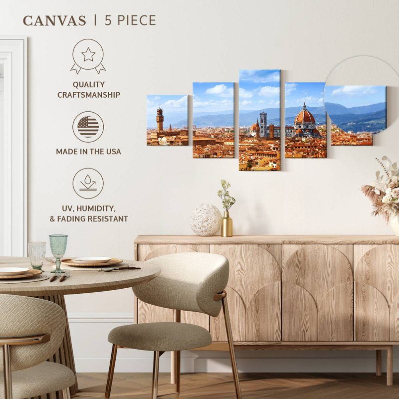 Morning In Florence, 24" H x 55" W