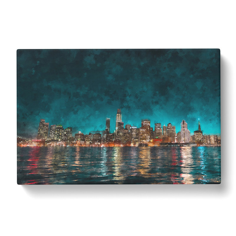 Reflection Of The San Francisco Skyline - Wrapped Canvas Print, 50cm H x 76cm W x 3cm D