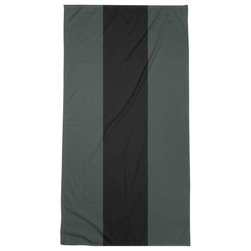 Lightweight Beach Towel, Poly/Cotton, Steel Gray/Black/Steel Gray