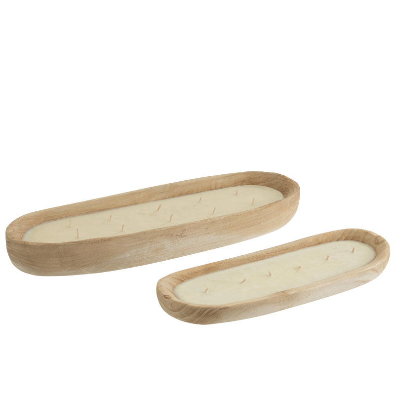 Wood Tabletop Dish, White