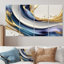 Golden Silence of Minimal arble Waterfall III - Silence Art - ensemble de décorations murales modernes