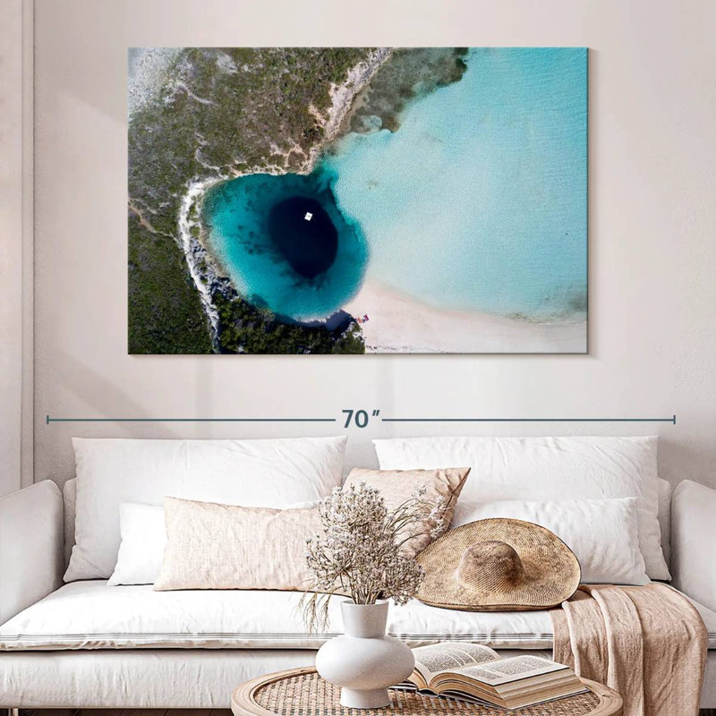 Gillard Dean's Blue Hole Bahamas, H 34 po x l 51 po