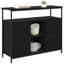  Sideboard Black Oak 100 X 35 X 80 Cm Engineered Wood-1880757201