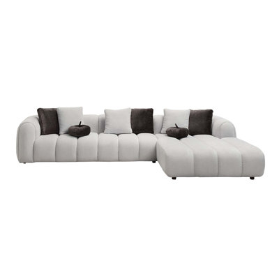Manilla  Linen Sectional Sofa w/8 Pillows