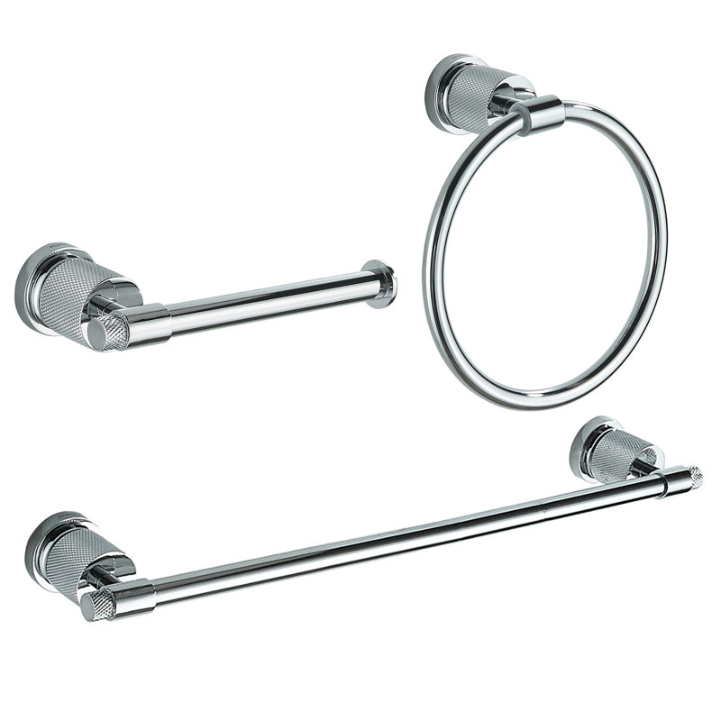 3 - Piece Bathroom Hardware Set, Chrome