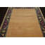 Tapis art déco soyeux brun clair noué à la main 5 pi 8 po x 8 pi 6 po