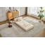 Canapé à compression, canapé-lit à plancher convertible à structure fixe, canapé modulaire à assise simple sans os, sans assemblage requis, tissu chenille, pour la chambre du salon, beige-885136679