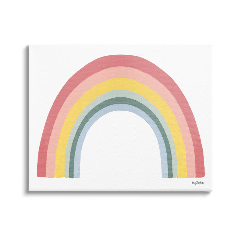 «Casual Casual Arched Rainbow Design» par Sara Baker - reproduction sur toile tendue, H 30 po x l 40 po x P 1,5 po