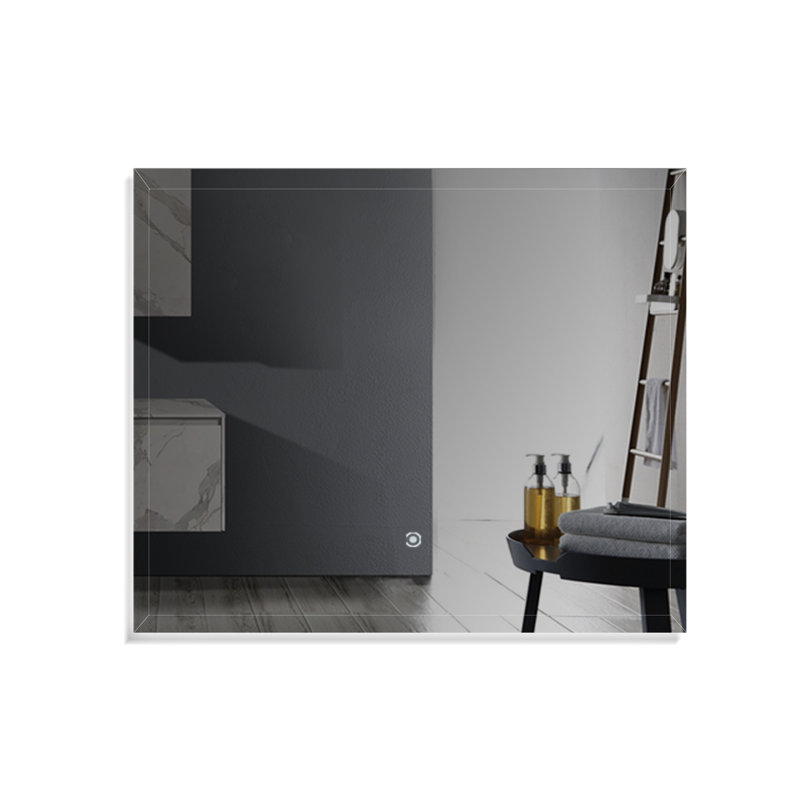  Angela LED Backlit Frameless Lighted Bathroom Vanity Wall Mounted Mirror, 30" x 35.4"