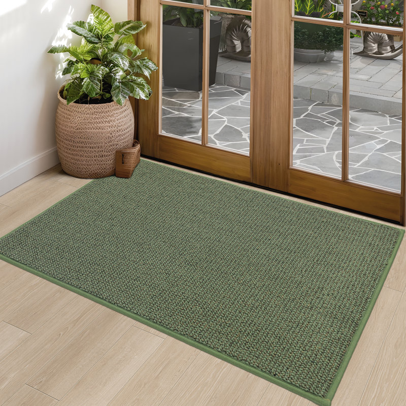 Non-Slip Indoor Doormat, Green, 80cm W x 120cm L