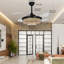 Ventilateur de plafond avec télécommande et ventilateur de plafond à DEL moderne et réversible réglable 3 CCT