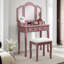 Ensemble coiffeuse et tabouret en bois Sanlo-712063693