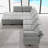Ashbury Ivery Oversized 143" Wide Linen Reversible Modular Sofa Storage Seat Livingroom Couch-164384016