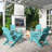 Hdpe Folding Adjustable Adirondack Chair Set Of 4-169084939