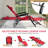 Red Iron Frame Oxford Fabric Outdoor Lounge Bed-800901435