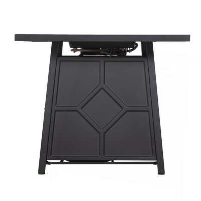 Foyer de table au propane en acier 40 000 BTU avec couvercle en acier