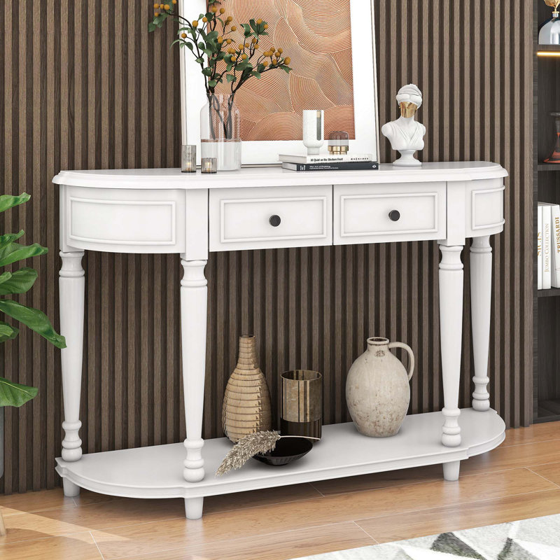 Console Clerence Retro, Blanc antique
