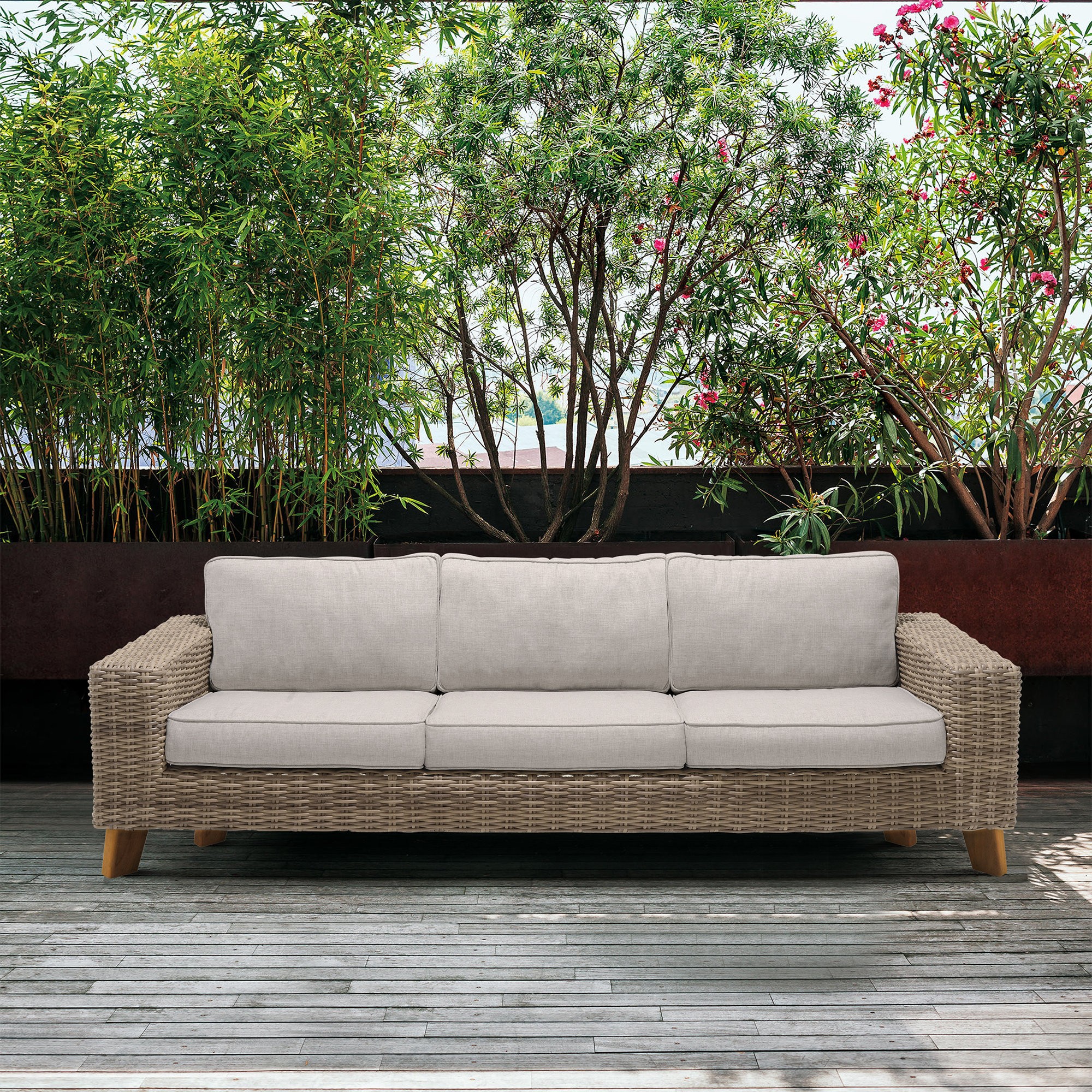 Joss & Main Napoli 98'' Outdoor Patio Sofa Wayfair Canada