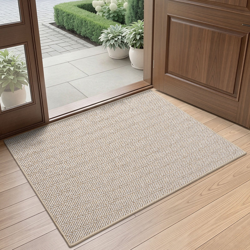 Paillasson intérieur antidérapant, L 32 po x L 48 po, Beige