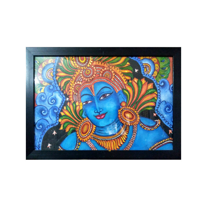 Krishna - Peinture murale Gopal | Acrylique sur toile | Par Sheeba Lohi