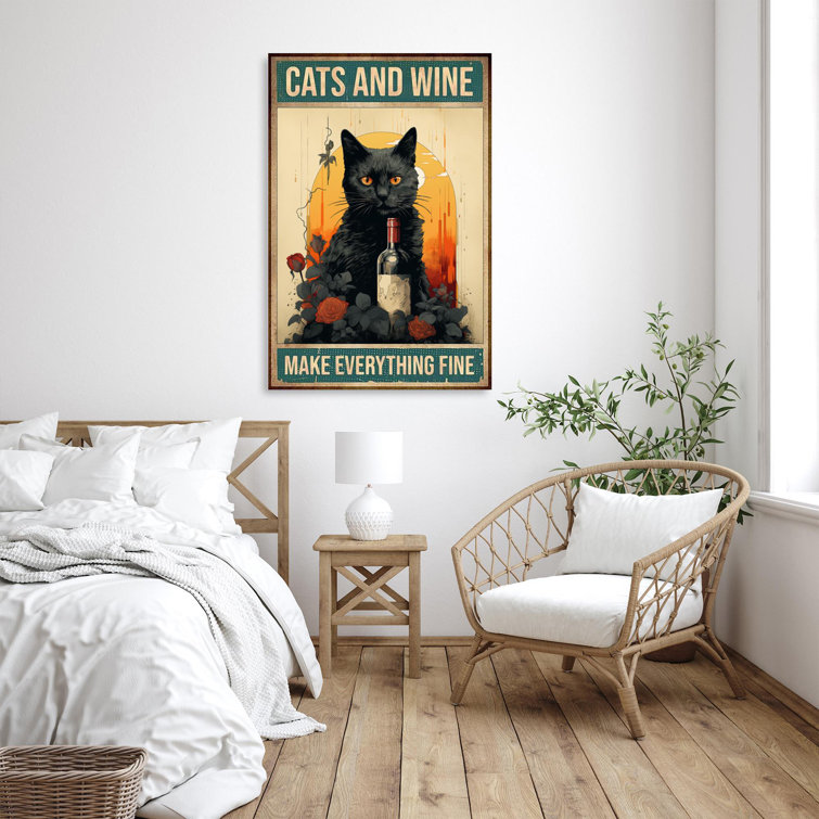 Wine Cats And Wine Make Everything Fine Stainless Steel Skinny