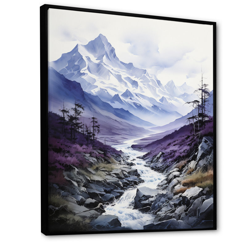 Bayden Alaska Mountain Majesty - impression, H 44 po x l 34 po x P 1,5 po, Cadre flottant noir
