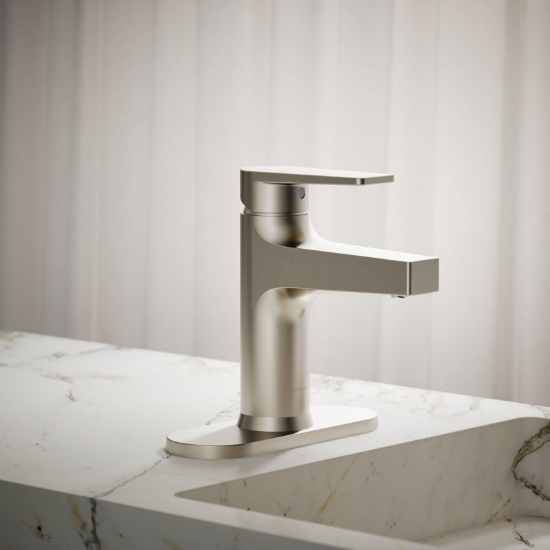 Taut Single-Control Lavatory Faucet with Escutcheon, Vibrant Brushed Nickel