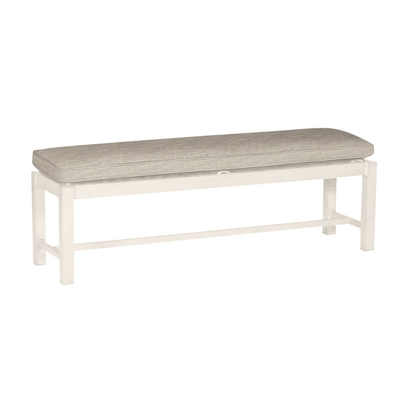 Banc en aluminium 60 po Club - Craie, Welt, Sunbrella® ‑ lin colombe, Craie