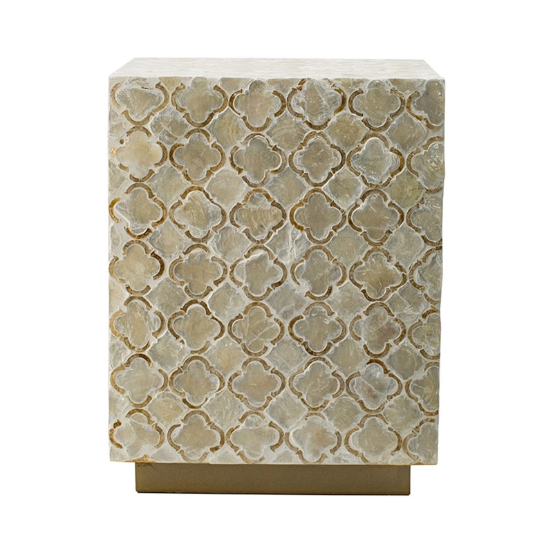 Tabouret 14 "x 14" x 18 "Capiz