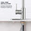Robinet de cuisine intelligent avec douchette rétractable Robinet de cuisine à poignée simple avec surfaces tactiles, robinet d'évier de cuisine en acier inoxydable-130722522