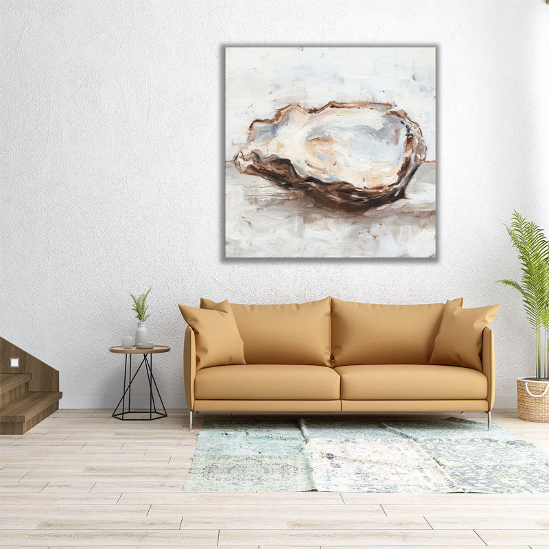 Oyster Study II - reproduction d'art sur toile, H 30 po x l 30 po