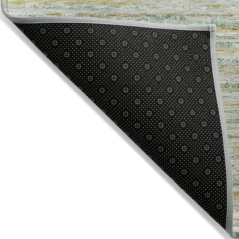 Machine Washable Indoor/Outdoor Claudian ACN1239 Mint Rug