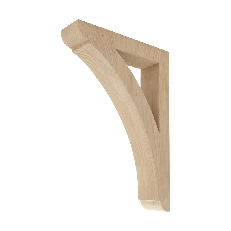 10 in Unfinished Alder Traditional Wood Corbel