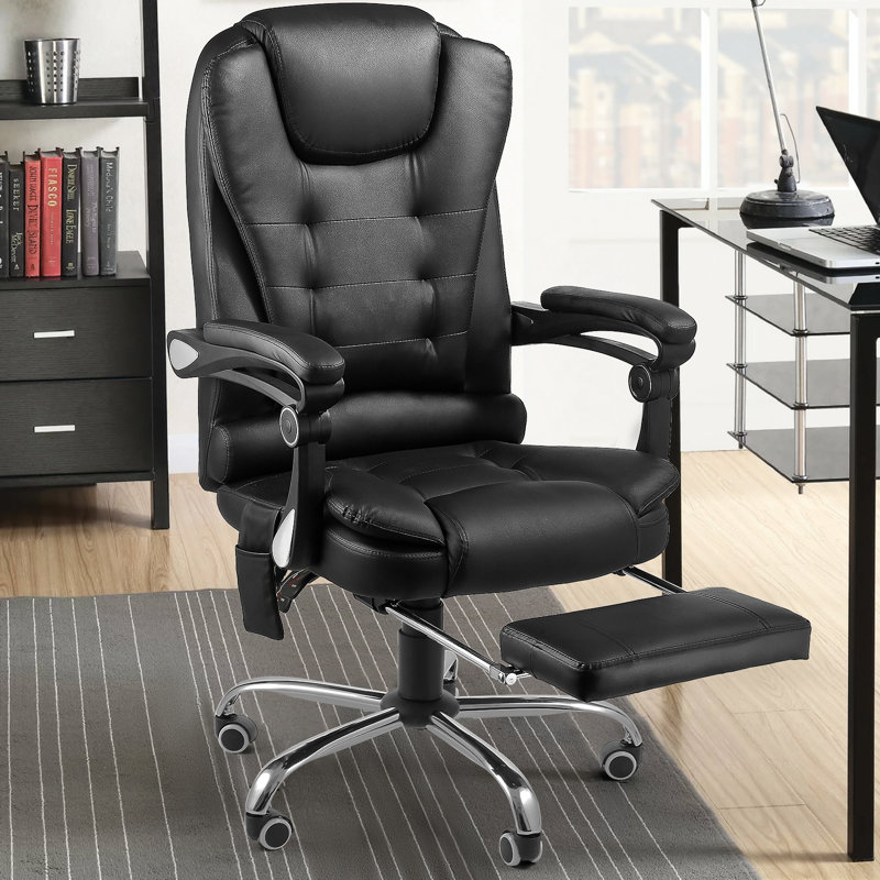 Kedzior Executive Chair with Headrest, Black