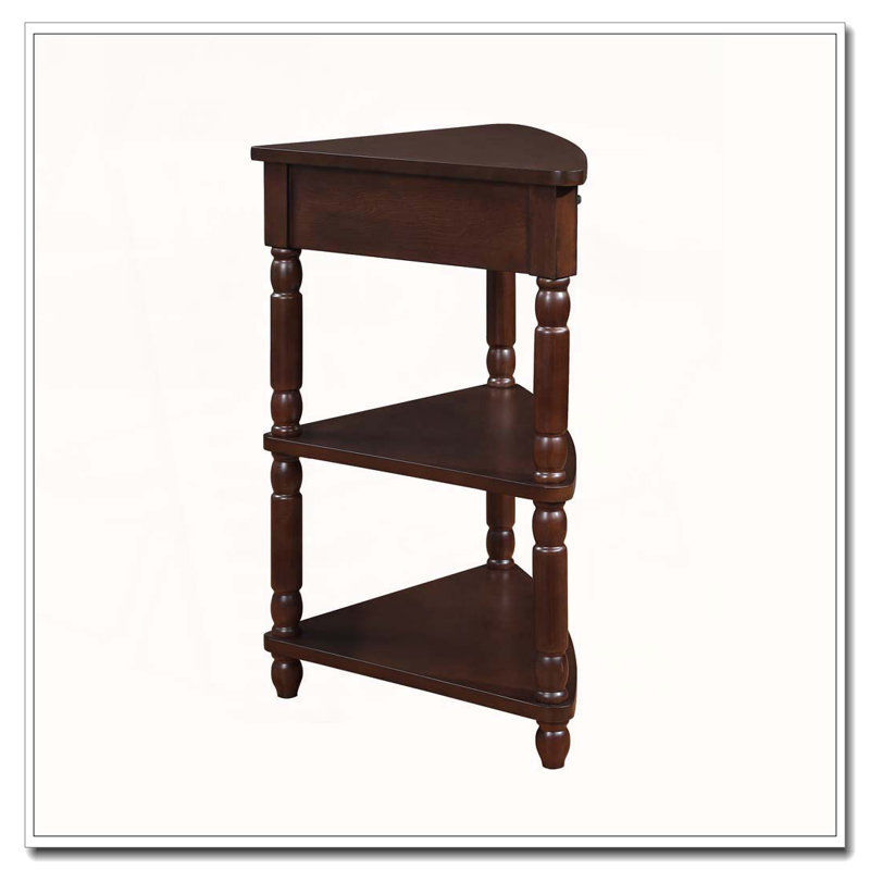 Petite table de coin 33,8 po, Espresso clair