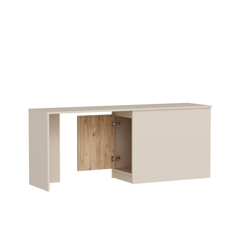 Izidora Computer Desk, Beige, Atlantic Pine